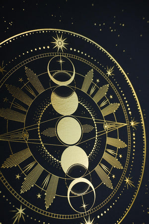 Moon Phase Totem Art Print