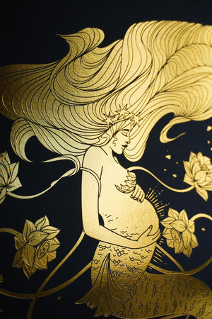 Mermaid Mother Art Print