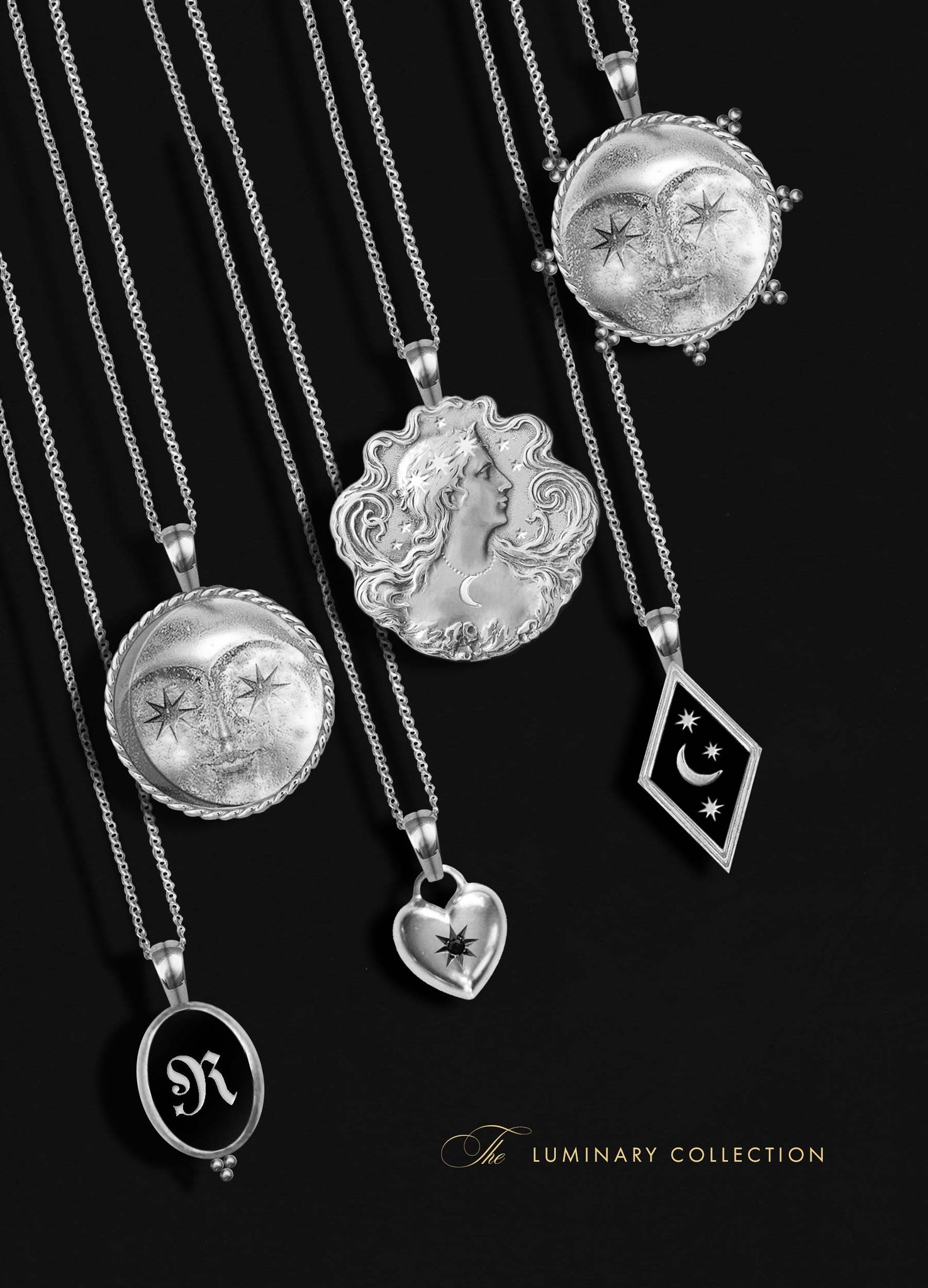 Sun Face Silver Necklace