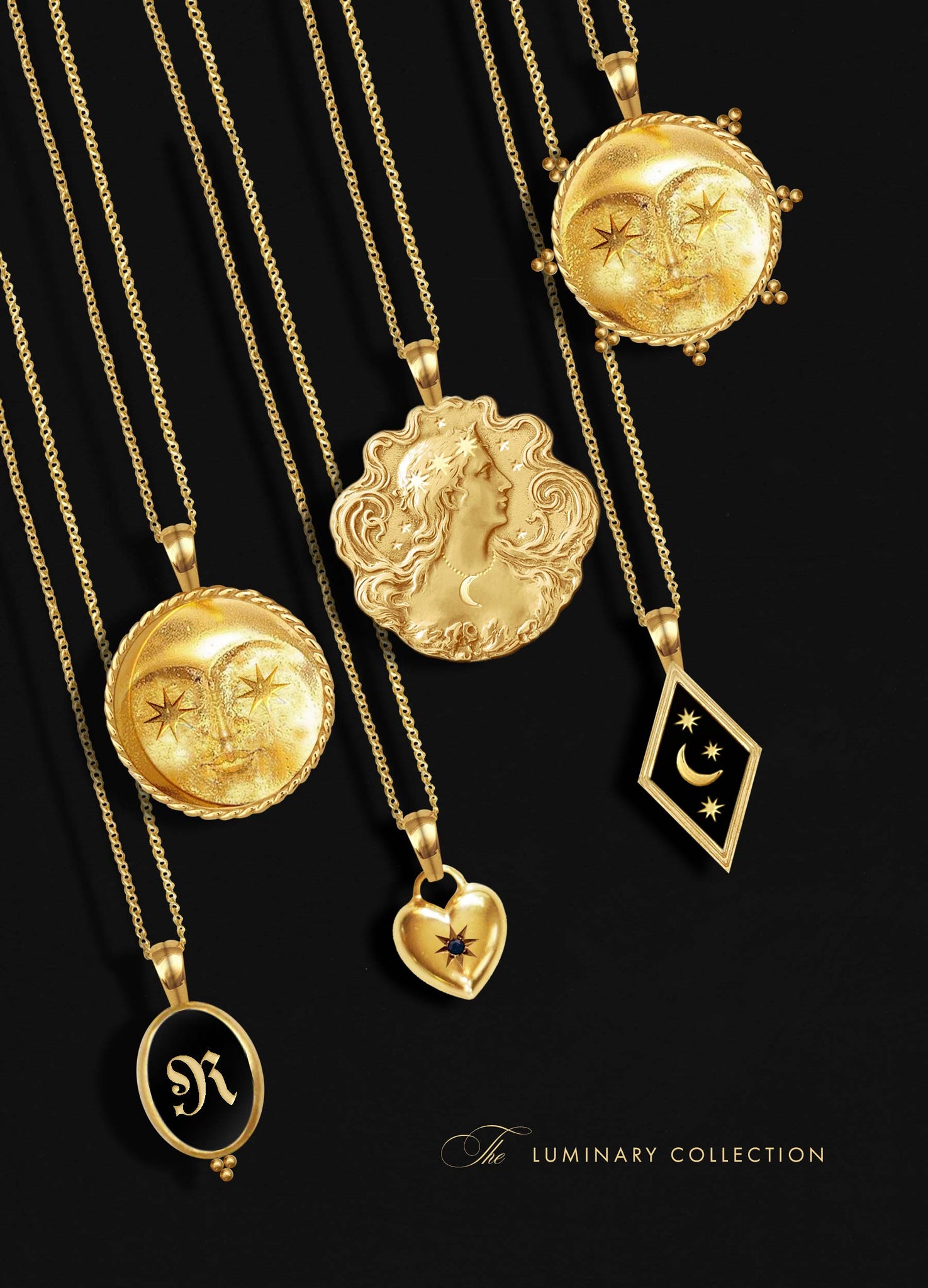 Sun Face Gold Vermeil Necklace