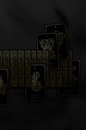 Cosmic Wild Oracle deck, animal tarot by Cocorrina & Co in black and gold