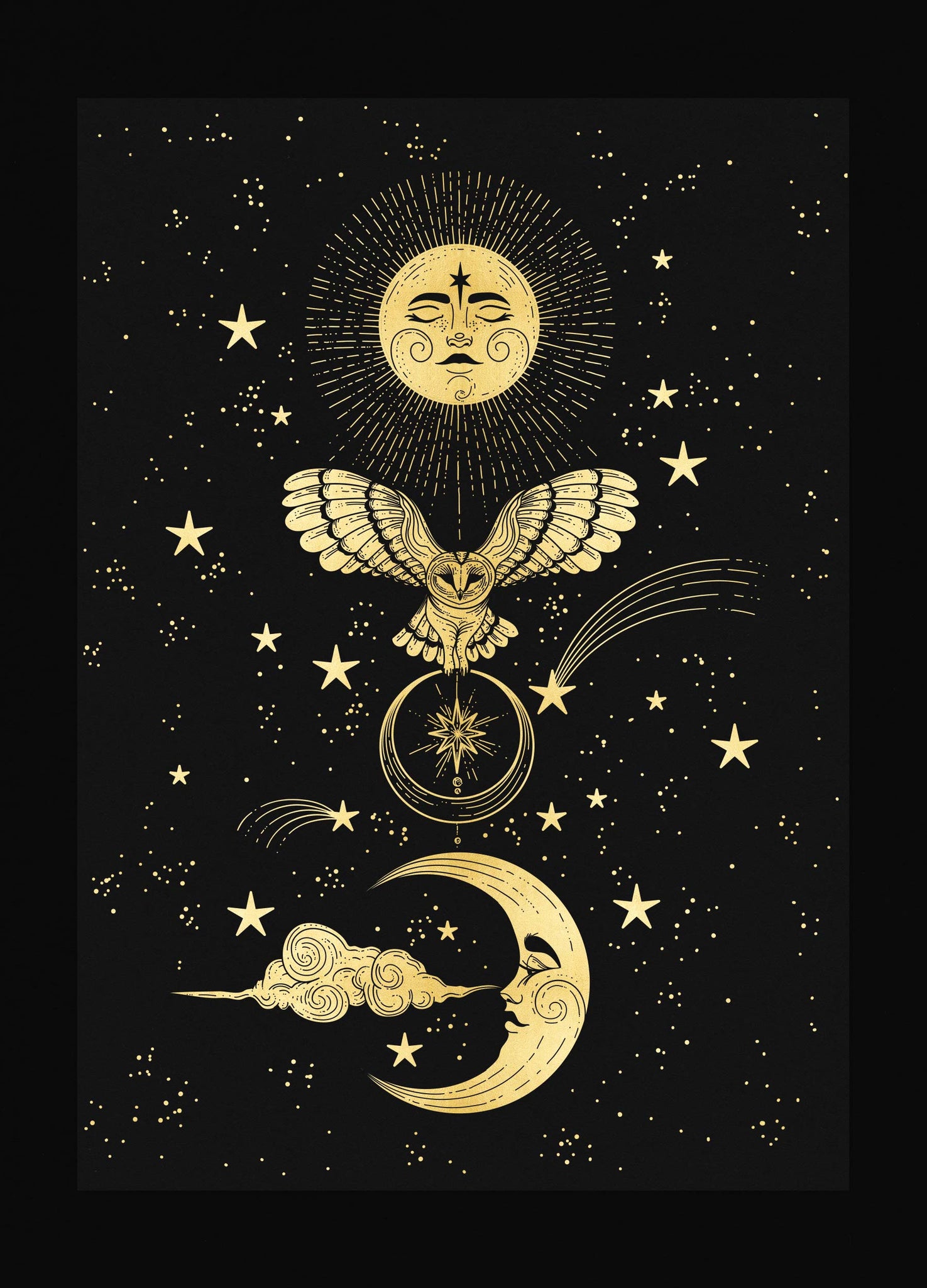 Owl Totem Art Print - Cocorrina